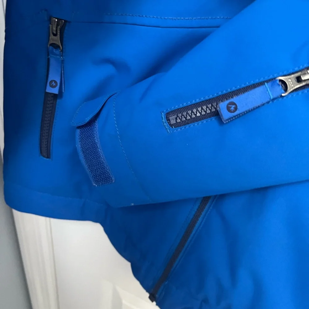 MARMOT Jacket Youth XL Blue Hooded Ski Snowboard Outdoor Full Zip